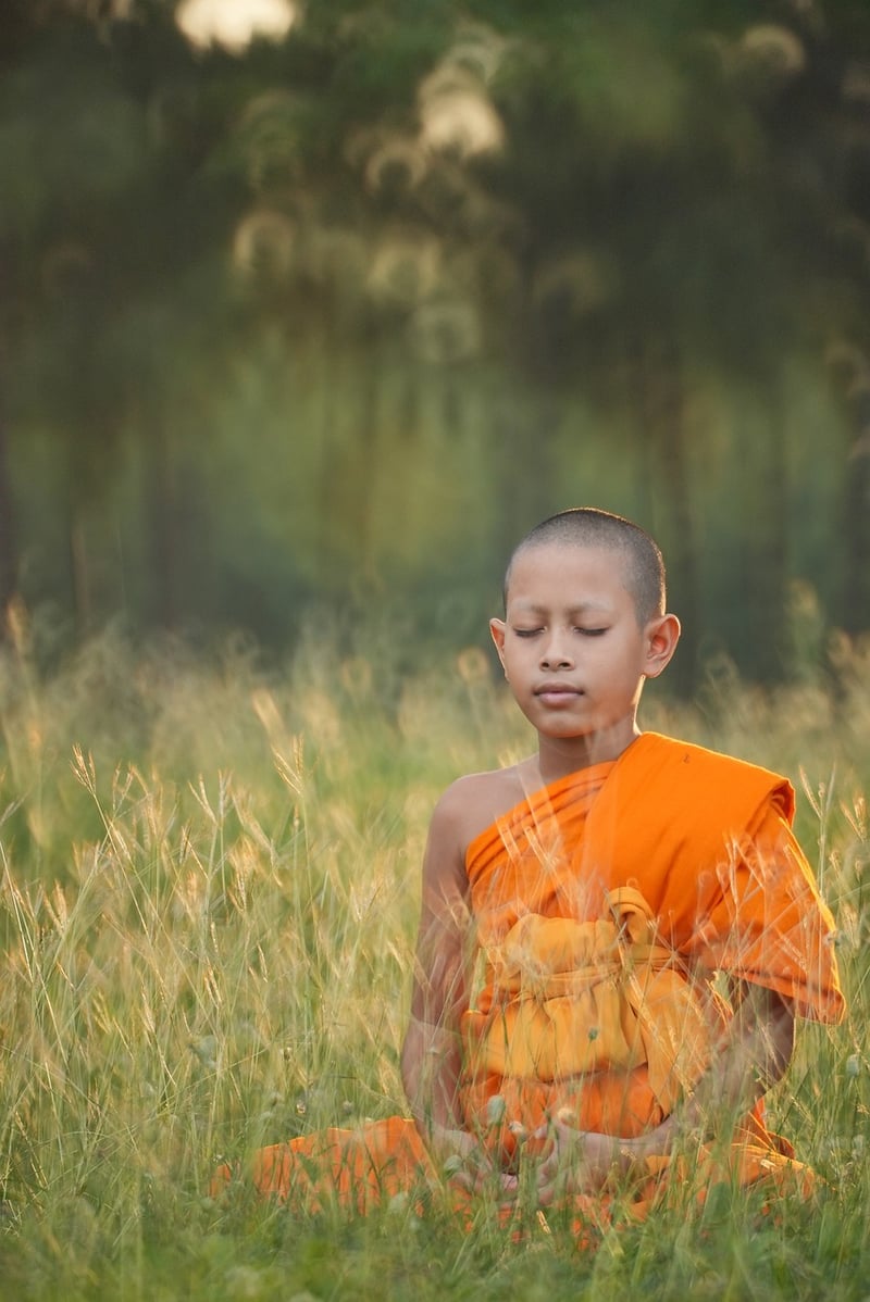 Woman practicing breath awareness